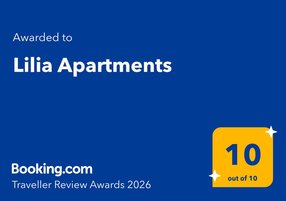 Awarded to Lilia Apartments — Booking.com Traveller Review Awards 2026